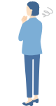 考えている女性 イメージイラスト