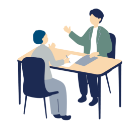 対話をしている人 イメージイラスト